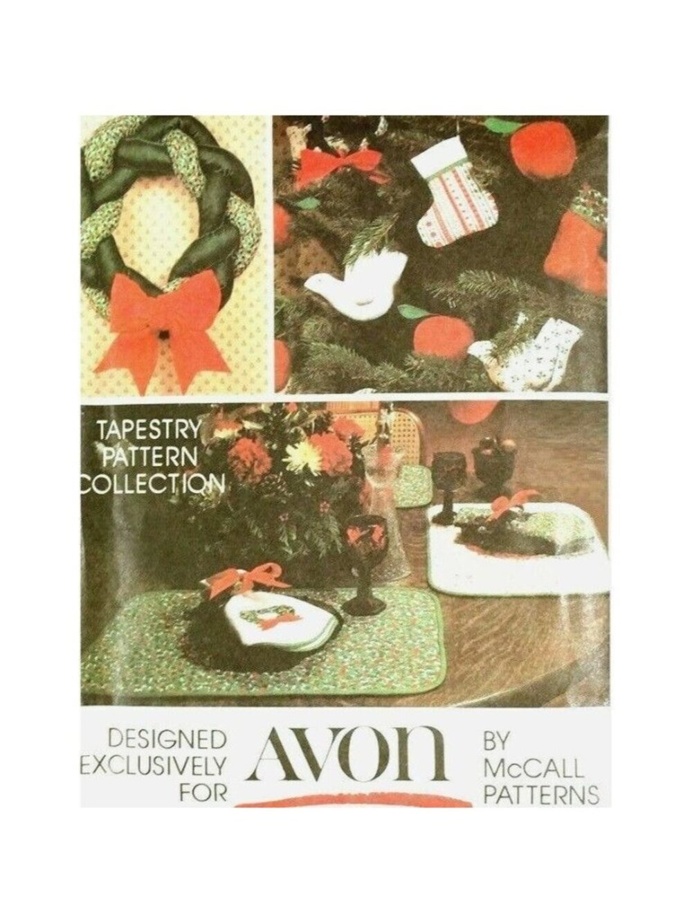 VTG Sewing Pattern McCalls 5380 AVON CHRISTMAS Crafts Tapestry Collection U/C